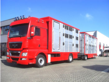 Camión transporte de ganado MAN TGX 18.480/ 3-Stock / Ledersitze: foto 1