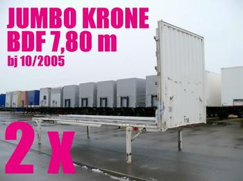 Krone WECHSELBRÜCKE PLATEAU JUMBO 7,80 2 x - Carrocería intercambiable/ Contenedor