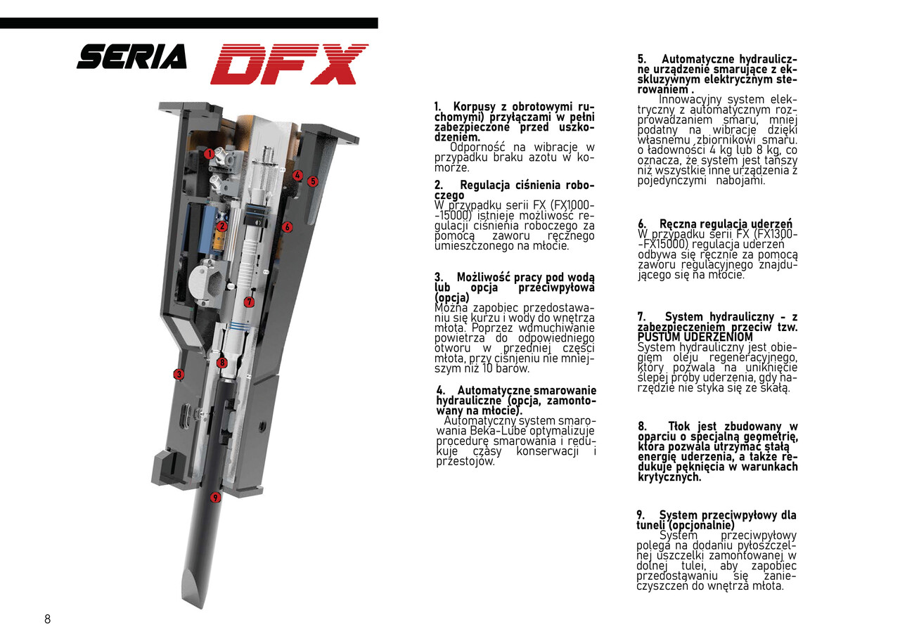 Martillo hidráulico para Excavadora nuevo DEMOQ DFX700 Hydraulic breaker 700 kg: foto 3