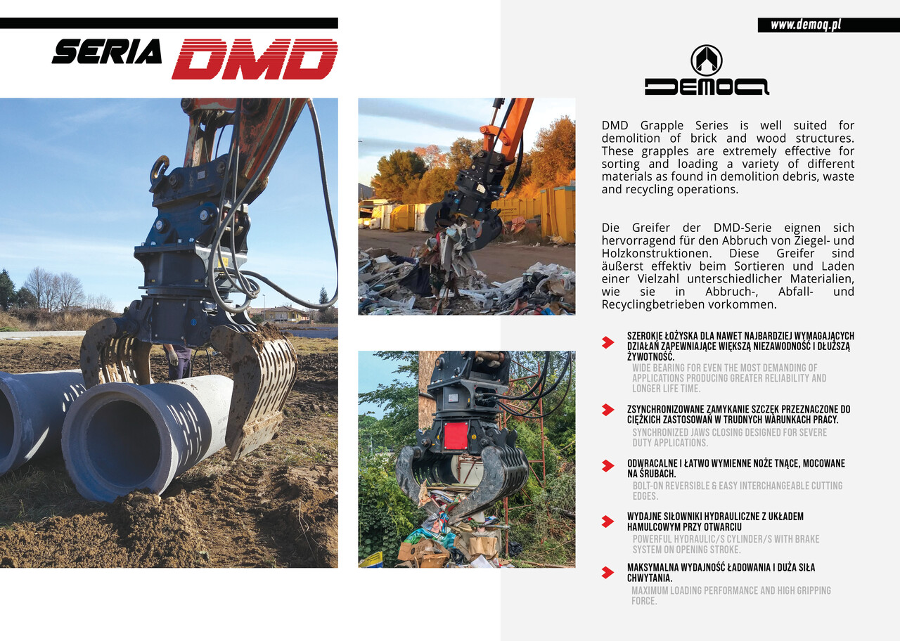 Pinza de manipulación para Maquinaria de construcción nuevo DEMOQ DMD 210 S Hydraulic Polyp -grab 1285 kg: foto 4