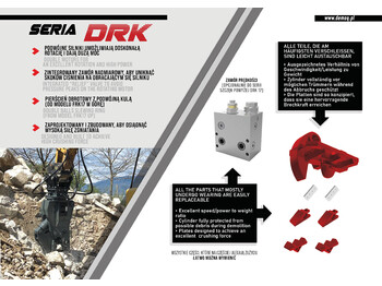 Cizalla de demolición para Excavadora nuevo DEMOQ DRK42  Hydraulic Rotating Pulveriser Crusher 4200 KG: foto 3