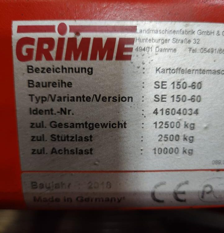 Arrancadora de patatas Grimme SE150-60UB-XXL: foto 9