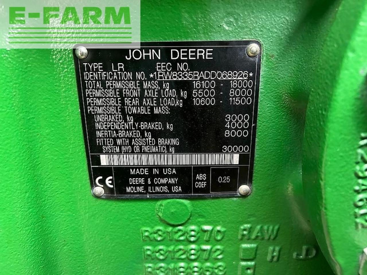 Tractor John Deere 8335 r: foto 11