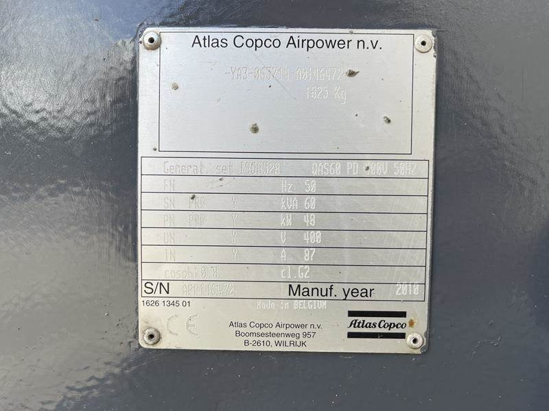 Generador industriale Atlas-Copco QAS 60: foto 9