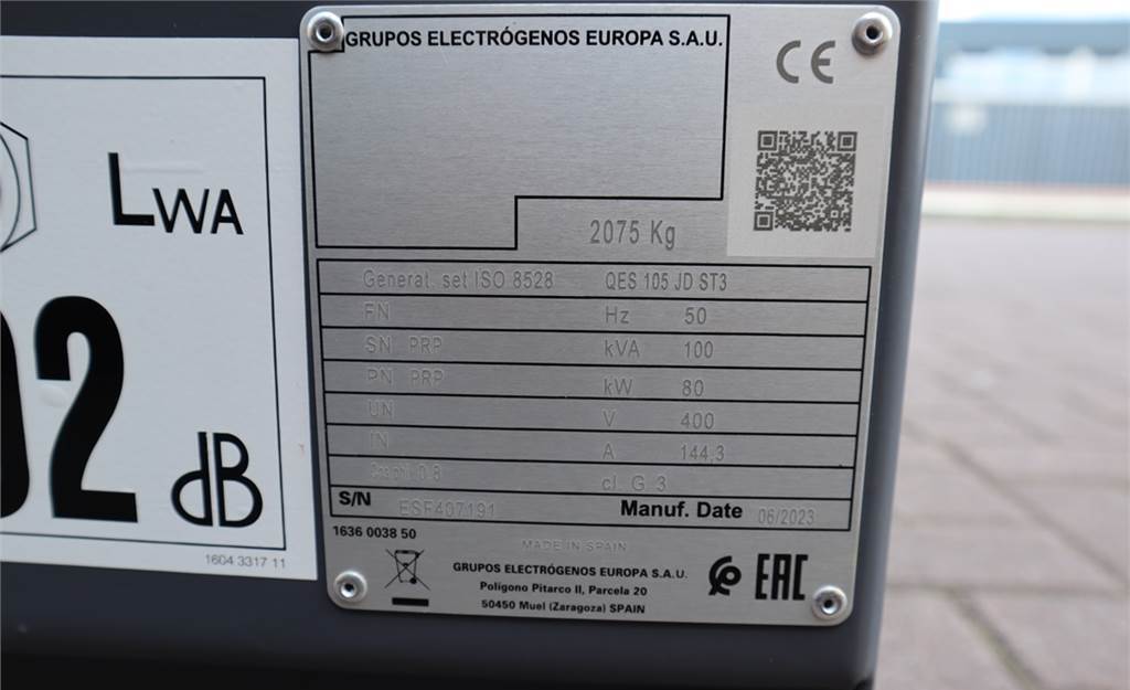 Generador industriale Atlas Copco QES 105 JD ST3 Valid inspection, *Guarantee! Diese: foto 13