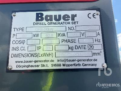 Generador industriale BAUER GENERATOREN 62.5 kVA: foto 5