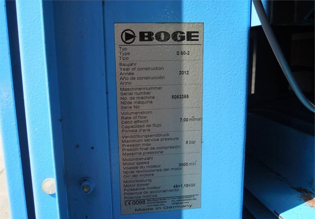 Compresor de aire Boge SPRĘŻARKA ŚRUBOWA S60-2 45KW 2012R: foto 3