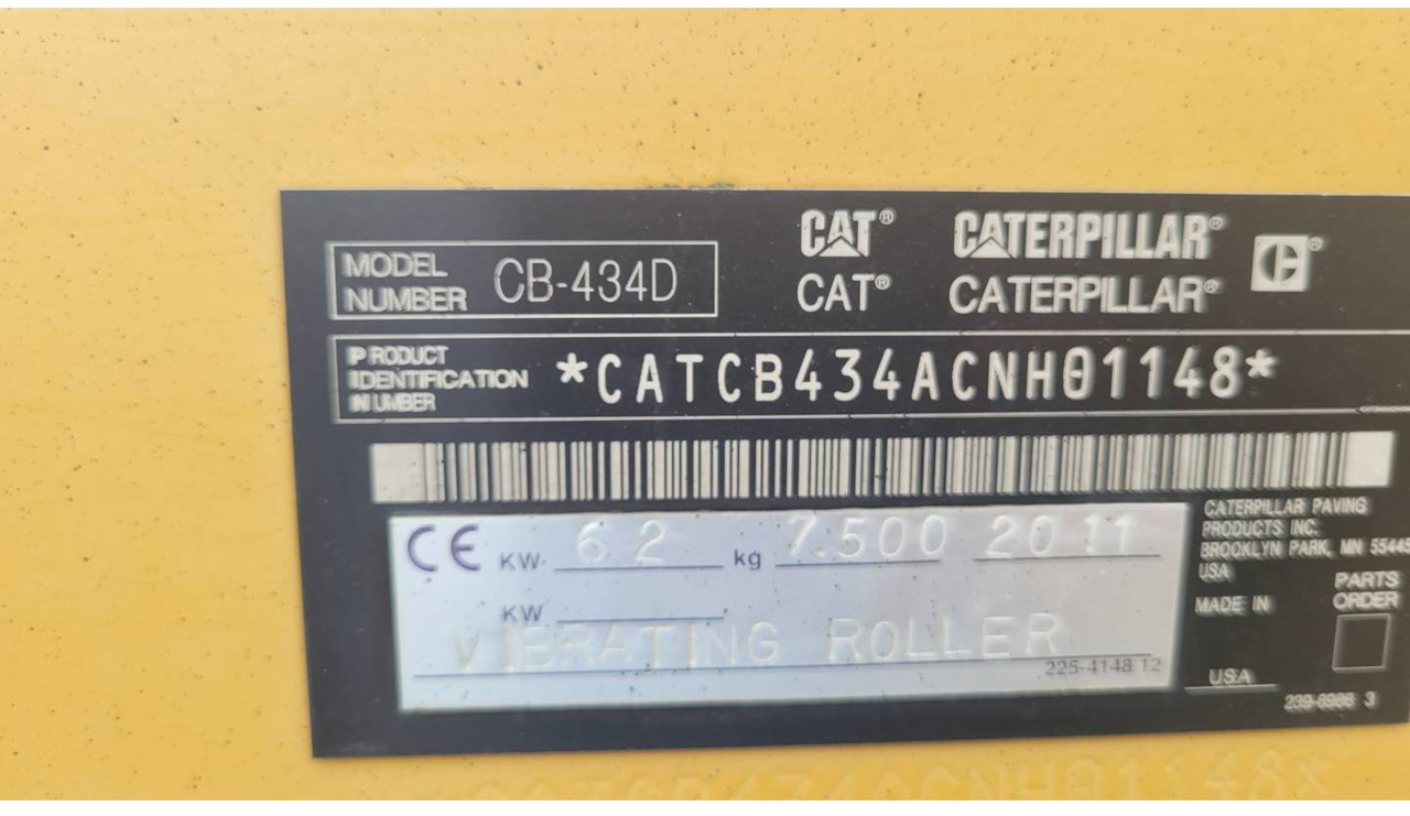 Apisonadora de asfalto CAT CB 434 D (5 AMPS.): foto 6