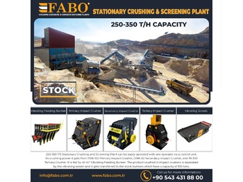 Machacadora FABO USED FIXED CRUSHING AND SCREENING PLANT CAPACITY 250-350 TONNES / HOUR: foto 1
