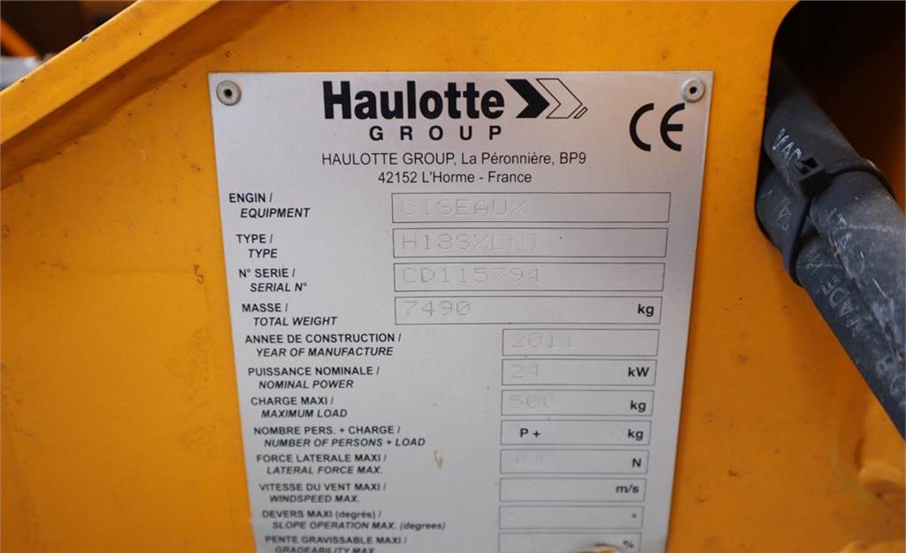 Plataforma de tijeras Haulotte H18SXL Diesel, 4x4 Drive, 18m Working Height, 500k: foto 6