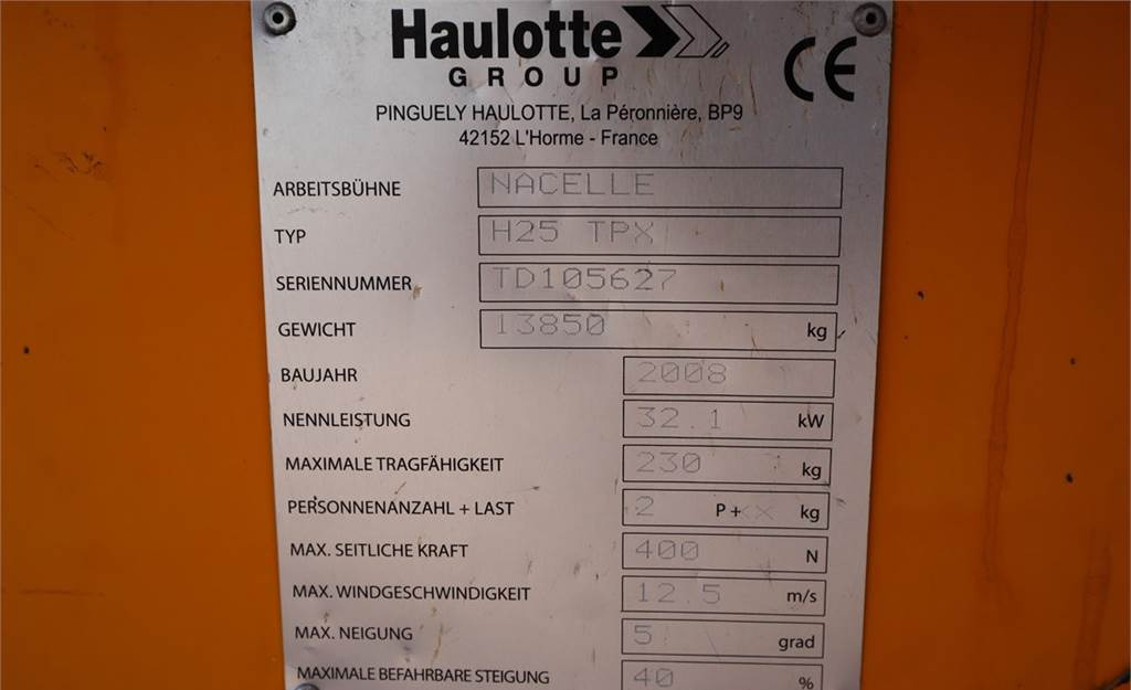 Plataforma telescopica Haulotte H25TPX Diesel, 4x4 Drive, 25.3m Working Height, 17: foto 7