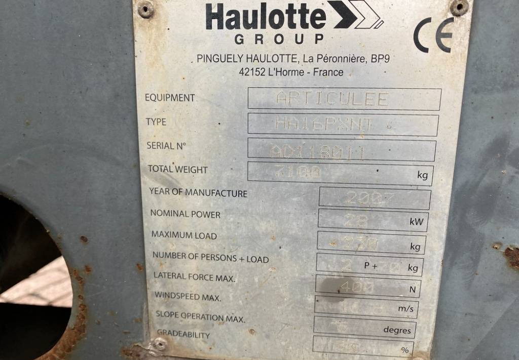 Plataforma articulada Haulotte HA16PXNT Diesel 4x4x4 Articulated Boom Lift 1600cm: foto 10