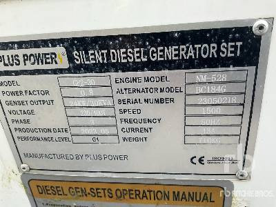 Generador industriale nuevo PLUS POWER GF2-30 30 kVA (Unused): foto 5