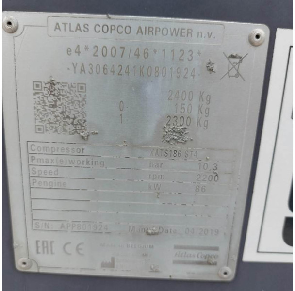 Compresor de aire PR54-N-AC XATS 186-N WHEELS W.B. NEW - GPS: foto 14