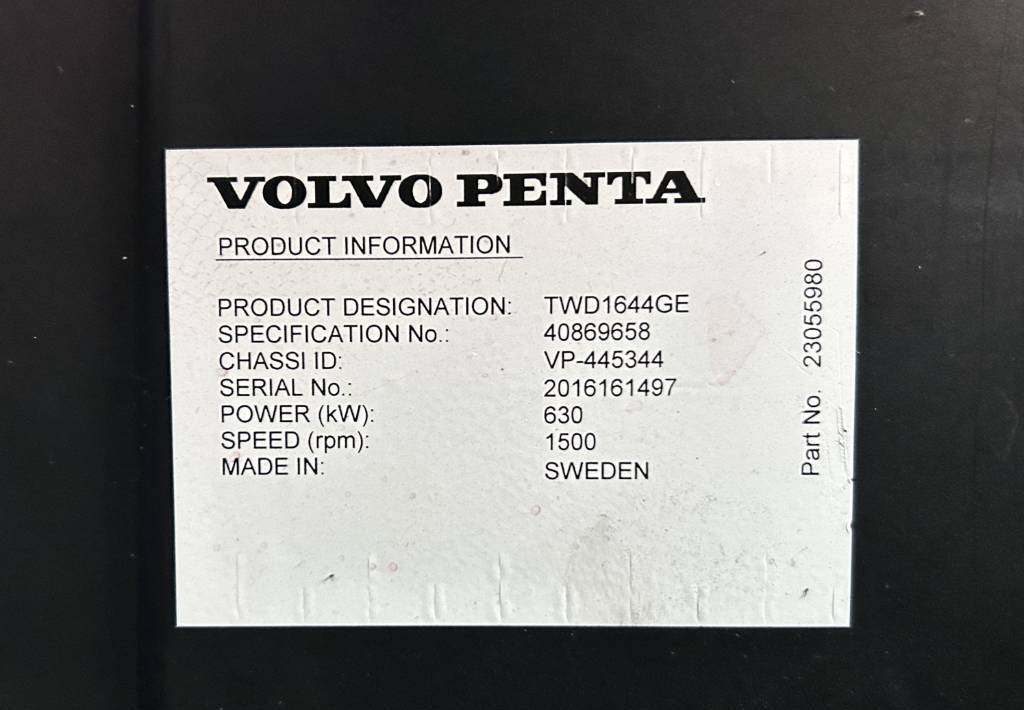 Leasing de Volvo TWD1644GE - 715 kVA Generator - DPX-18884.1  Volvo TWD1644GE - 715 kVA Generator - DPX-18884.1: foto 15