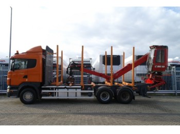 Scania R 480 6X4 LOG TRANSPORT WITH JONSERED 1020 CRANE - Remolque forestal