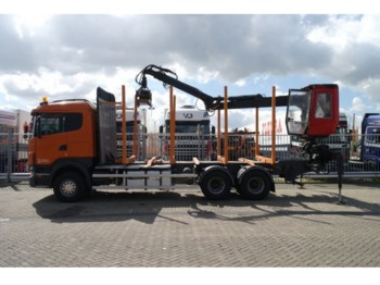 Scania R 480 6X4 WITH LOGLIFT CRANE LOG TRANSPORT - Remolque forestal