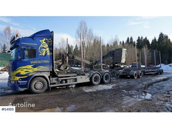 Remolque forestal SCANIA R580LB 6X4 HNB Timber Truck w Crane & Trailer: foto 1