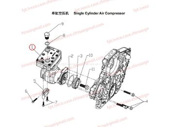 Compresor MAN D0836 Single Cylinder Air Compressor 54100-7070