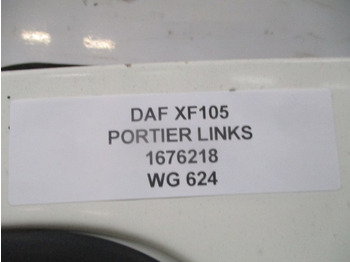 Puerta y piezas para Camión DAF 1676218 DEUR XF EURO 5 LINKS: foto 3