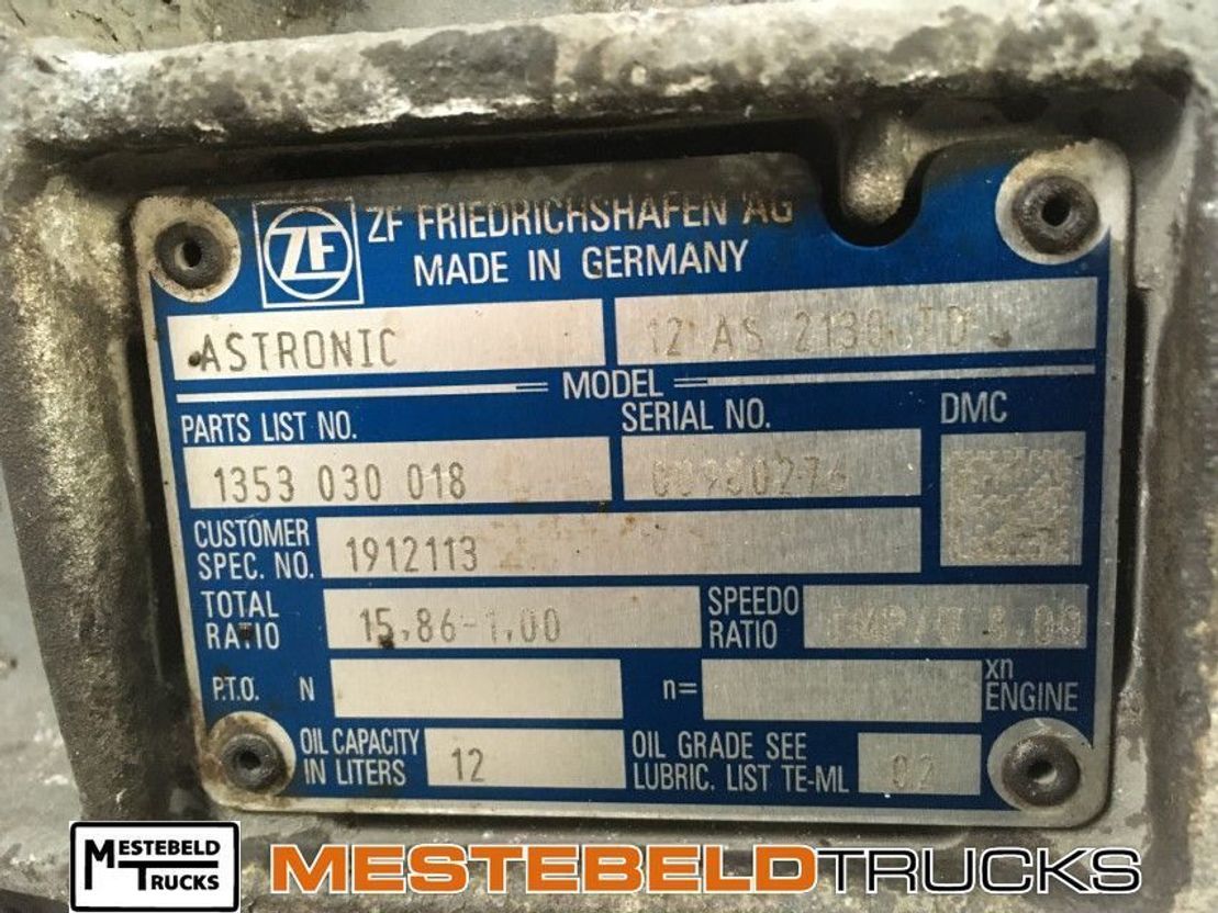Caja de cambios para Camión DAF Versnellingsbak 12AS2130 TD: foto 5