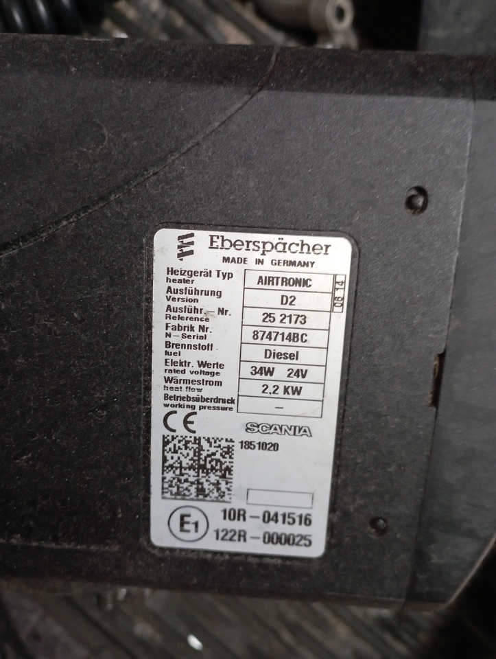 Pieza universal para Camión chasis Eberspacher Airtronic D2: foto 2