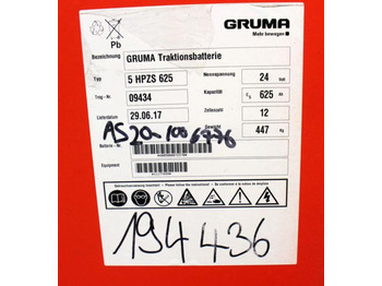 Acumulador GRUMA 24 Volt 5 PzS 625 Ah: foto 5