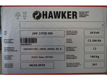 Acumulador HAWKER 24 Volt 2 PzB 200 Ah: foto 5
