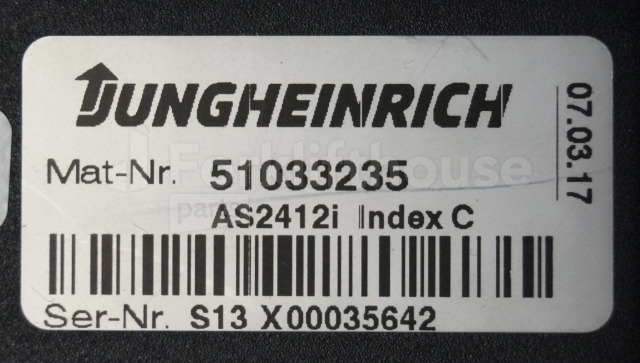 Unidad de control para Equipo de manutención Jungheinrich 51033235 Rij regeling Drive controller AS2412i index C from ESE320 year 2017 sn. S13X00035642: foto 2