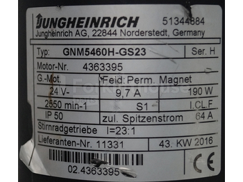Motor para Equipo de manutención Jungheinrich 51344884 Steering motor 24V type GNM5460H-GS23 sn 4363395: foto 2