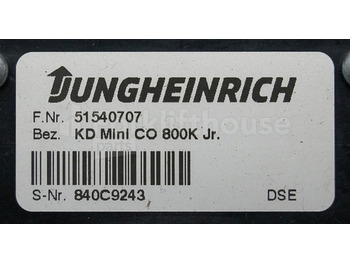 Salpicadero para Equipo de manutención Jungheinrich 51540707 Display KD mini Co 800K Jr. sn. 840C9243: foto 3