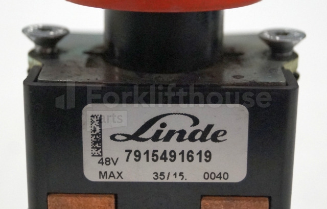Sistema eléctrico para Equipo de manutención Linde 7915491619 Noodstop schakelaar Emergency off switch 1 pole: foto 2