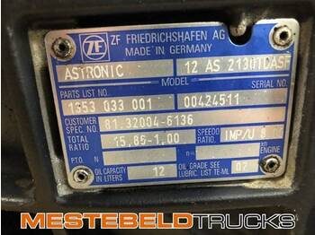 Caja de cambios para Camión MAN Versnellingsbak 12 AS 2130 TD: foto 5