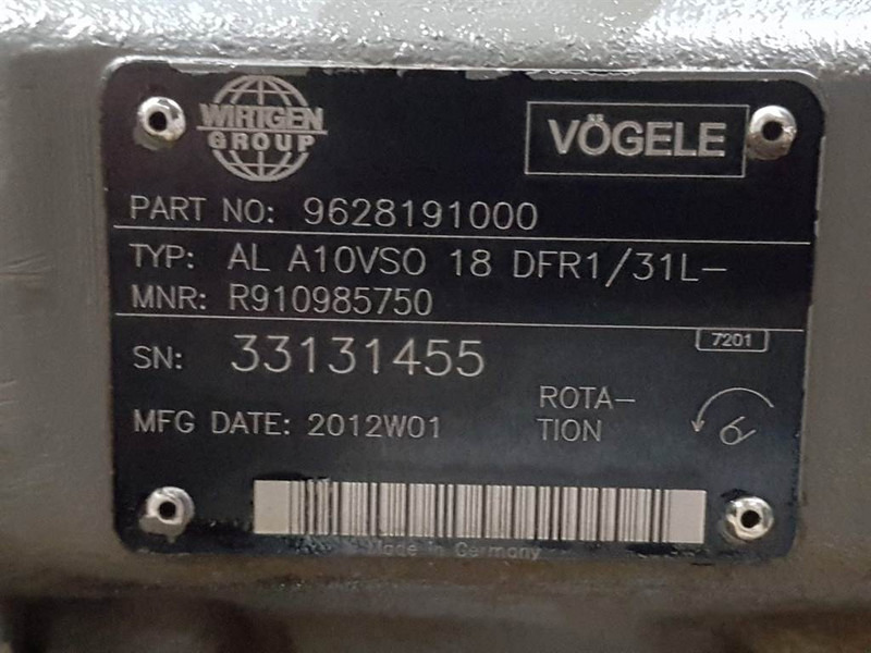Hidráulica Vögele -Rexroth A10VSO18DFR1/31L-PSC12N-Load sensing pump: foto 9