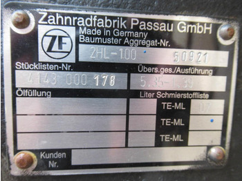 Caja de cambios para Maquinaria de construcción ZF 212.24.620.11 -: foto 5