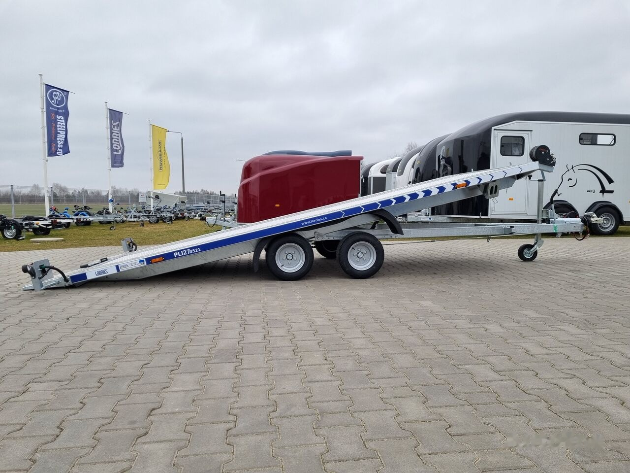 Remolque portavehículos nuevo Lorries PLI-27 4521 car platform trailer 450x210 cm laweta: foto 40