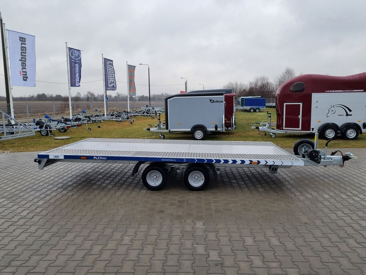 Remolque portavehículos nuevo Lorries PL-27 4521 car trailer 2.7t GVW tilting platform 441 x 200 cm: foto 3