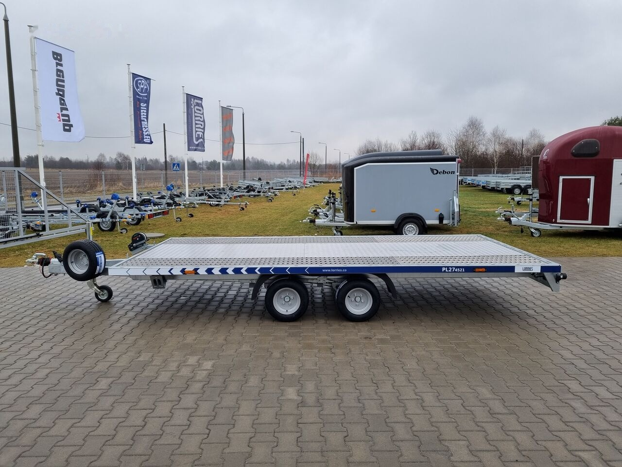 Remolque portavehículos nuevo Lorries PL-27 4521 car trailer 2.7t GVW tilting platform 441 x 200 cm: foto 6