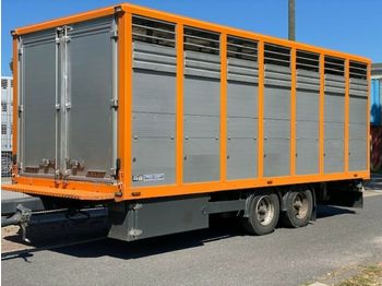 Remolque transporte de ganado Menke  Tandem Einstock Vollalu Durchladen: foto 1
