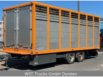 Remolque transporte de ganado Menke  Tandem Einstock Vollalu Durchladen: foto 1