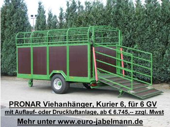 Remolque transporte de ganado nuevo Pronar ab Lager: Pronar Viehanhänger, NEU, Kurier 46 fü: foto 1