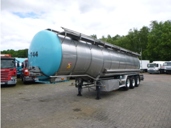 Semirremolque cisterna para transporte de alimentos Burg Food tank inox 32.6 m3 / 3 comp + pump: foto 1