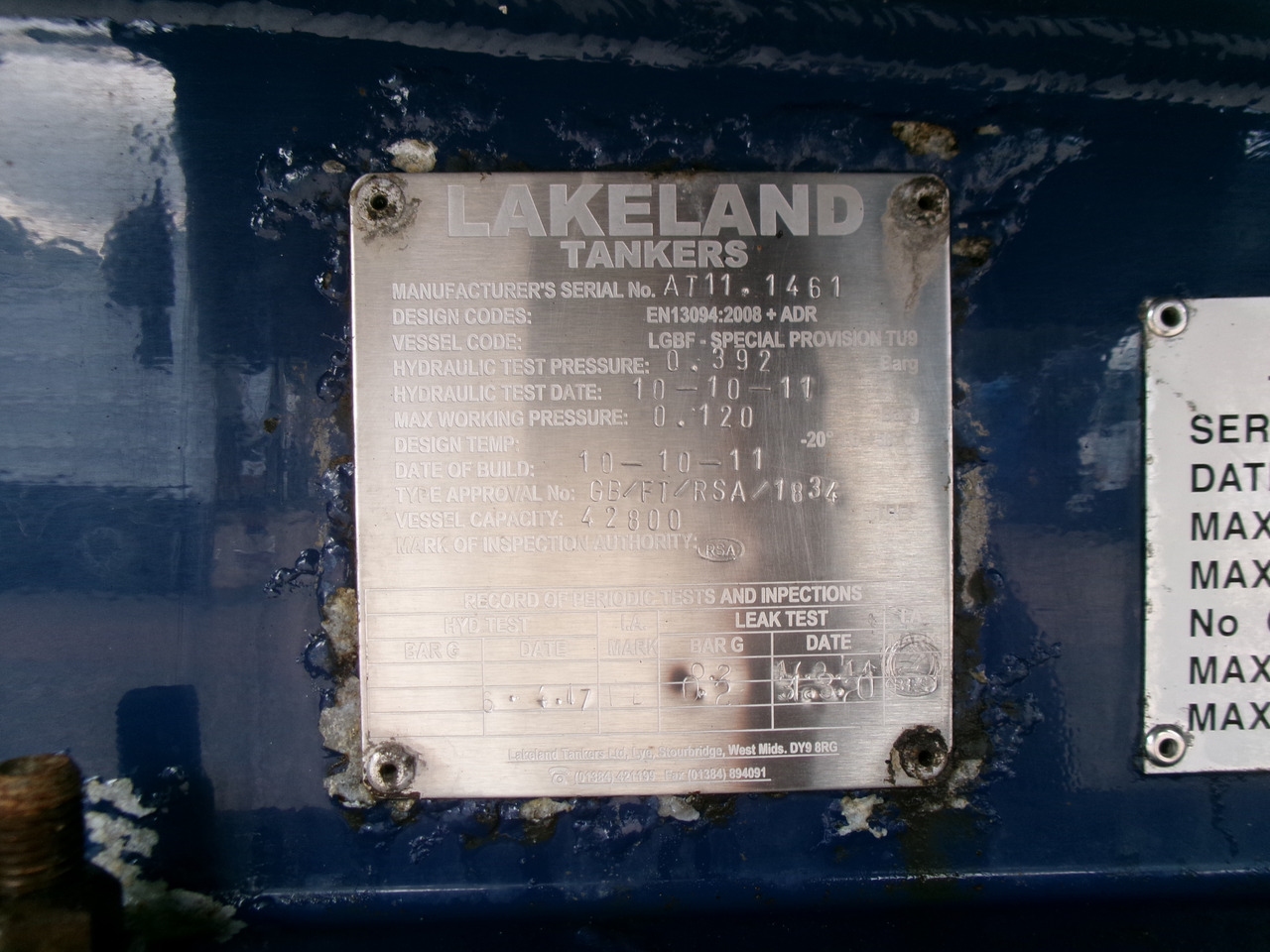 Semirremolque cisterna para transporte de combustible Lakeland Fuel tank alu 42.8 m3 / 6 comp + pump: foto 31
