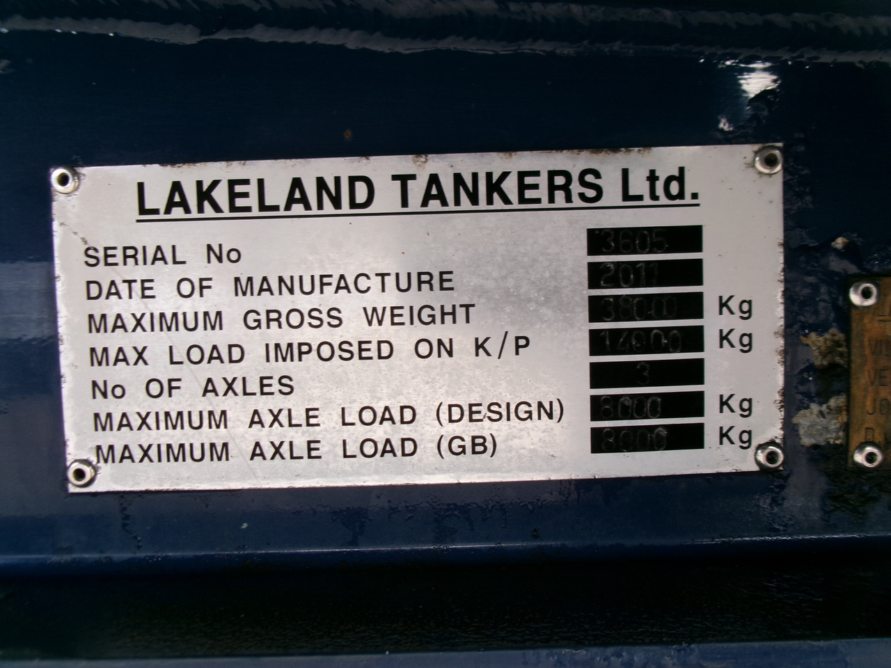 Semirremolque cisterna para transporte de combustible Lakeland Fuel tank alu 42.8 m3 / 6 comp + pump: foto 30