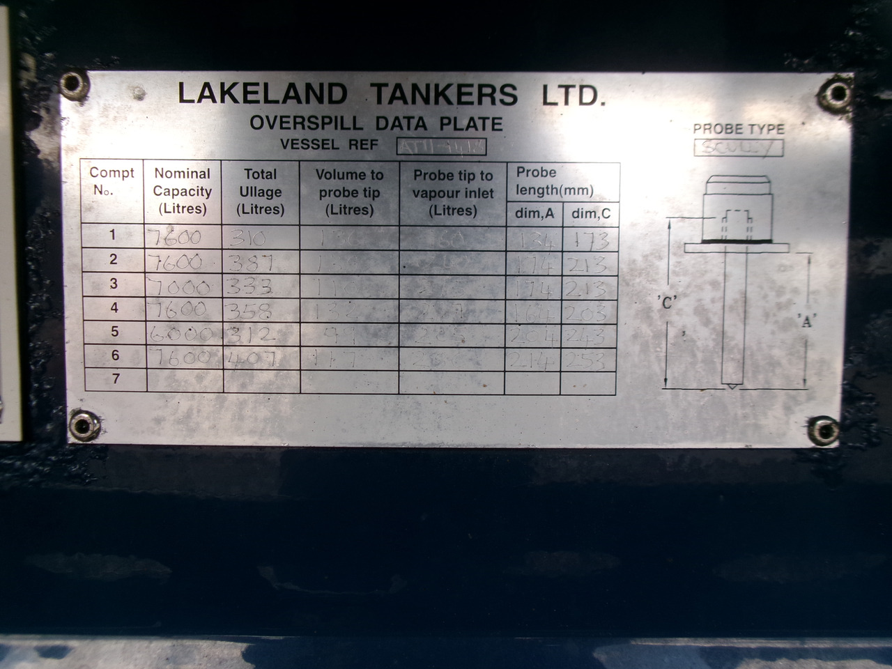 Semirremolque cisterna para transporte de combustible Lakeland Fuel tank alu 42.8 m3 / 6 comp + pump: foto 29