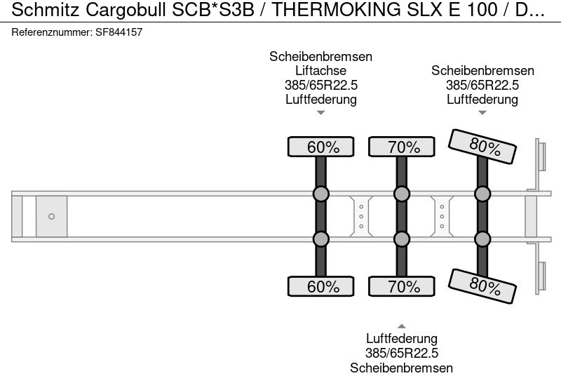 Semirremolque frigorífico Schmitz Cargobull SCB*S3B / THERMOKING SLX E 100 / DHOLLANDIA 3000kg / LIFTAS / STUURAS: foto 13