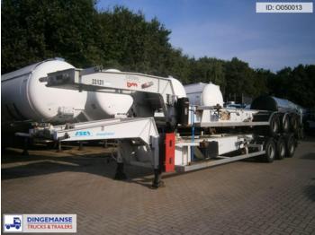 Asca 3-axle tank container trailer 20 ft. ADR/GGVS - Semirremolque portacontenedore/ Intercambiable