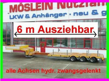 Semirremolque góndola rebajadas para transporte de equipos pesados Möslein 3 Achs Tieflader, ausziehbar 6 m, alle achsen hydr. gelenkt: foto 1