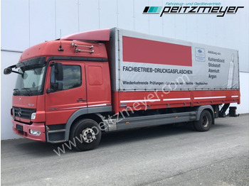Camión lona MERCEDES-BENZ Atego 1524 LL Pritsche + LBW 1,5 t. L-Fhs, Klima, Standh., Autom.: foto 1