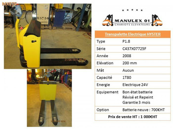 Transpaleta Hyster P1.8: foto 2 Transpaleta Hyster P1.8: foto 2